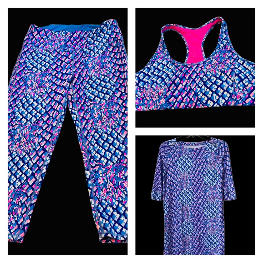 Lilly Pulitzer Mermaid Patterned Activewear for Mom and daughter. SzXL/ L